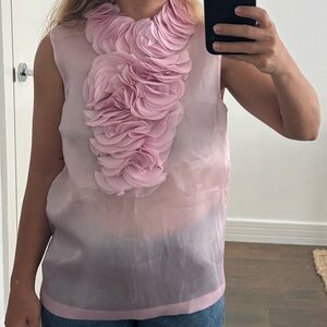Rare Kate Spade Madison Avenue Silk Organza Pink Blouse